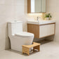Foldable Bamboo Toilet Stool, 7 In Height Toilet Potty Stool