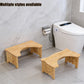 Foldable Bamboo Toilet Stool, 7 In Height Toilet Potty Stool