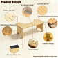 Foldable Bamboo Toilet Stool, 7 In Height Toilet Potty Stool