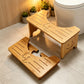 Foldable Bamboo Toilet Stool, 7 In Height Toilet Potty Stool