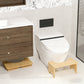 Foldable Bamboo Toilet Stool, 7 In Height Toilet Potty Stool