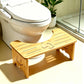 Foldable Bamboo Toilet Stool, 7 In Height Toilet Potty Stool