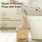 Foldable Bamboo Toilet Stool, 7 In Height Toilet Potty Stool